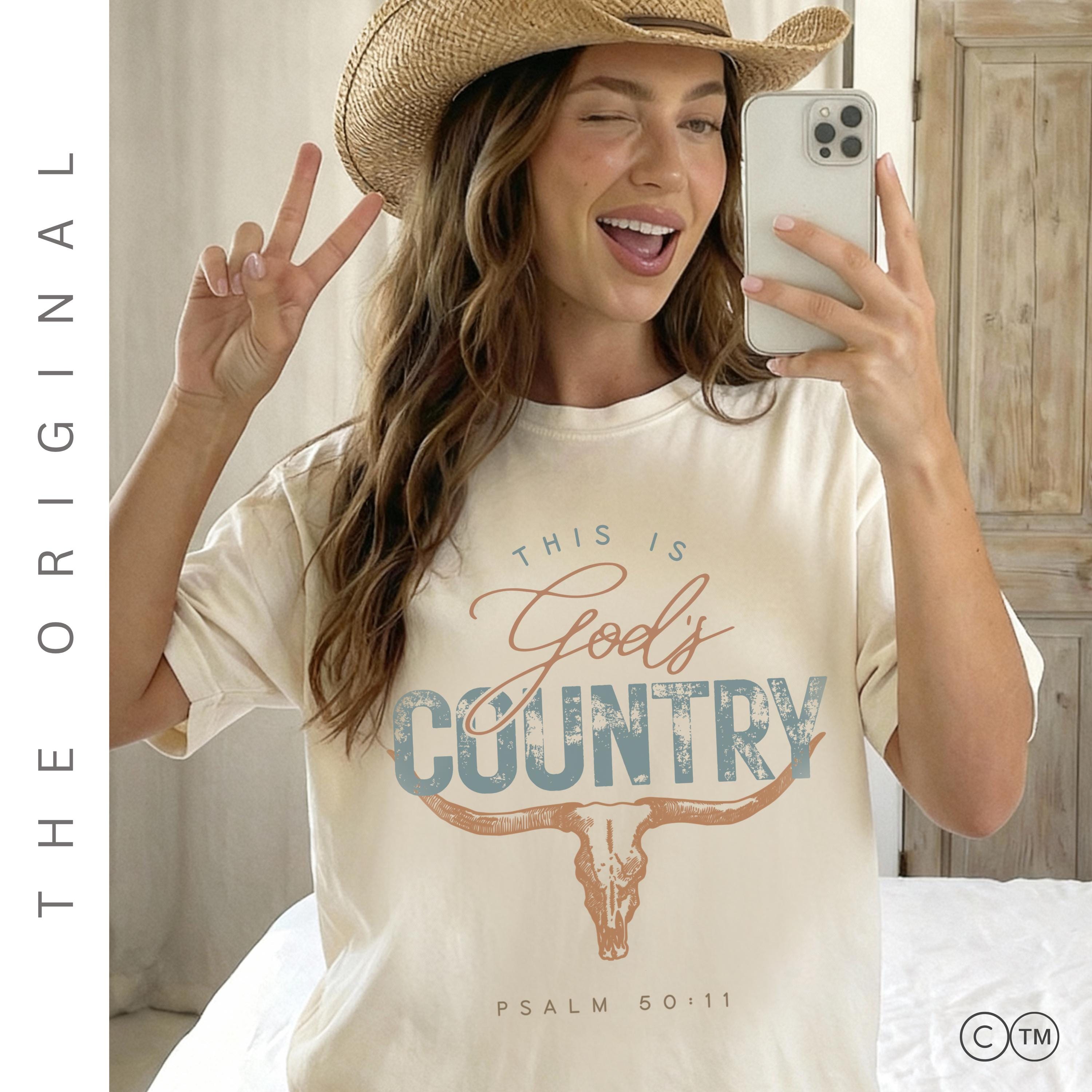 Gods Country Christian Faith Based Country Religious Christian Western Tee Bible Faith (1)