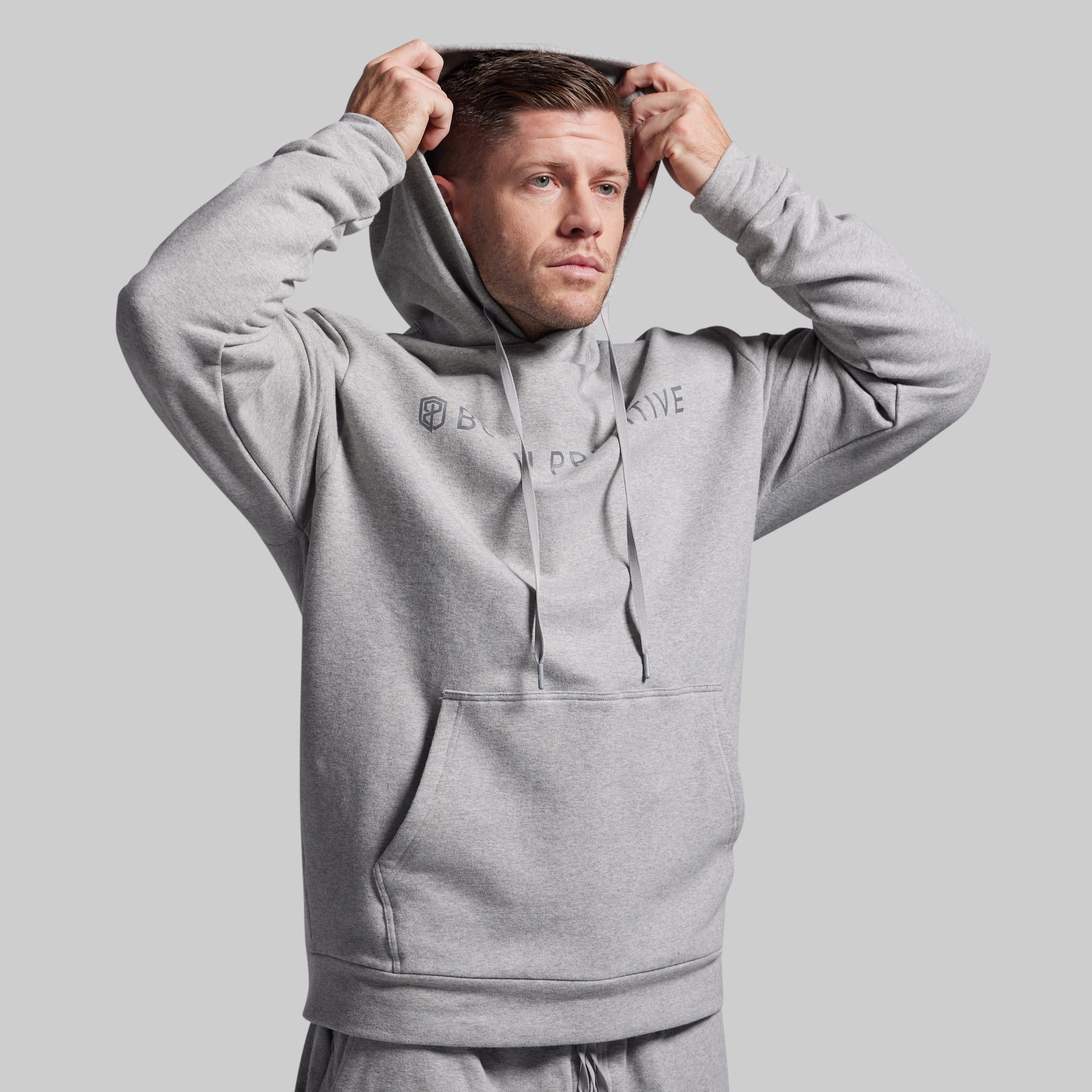 BP Classic Men's Unmatched Hoodie (Heather Grey)