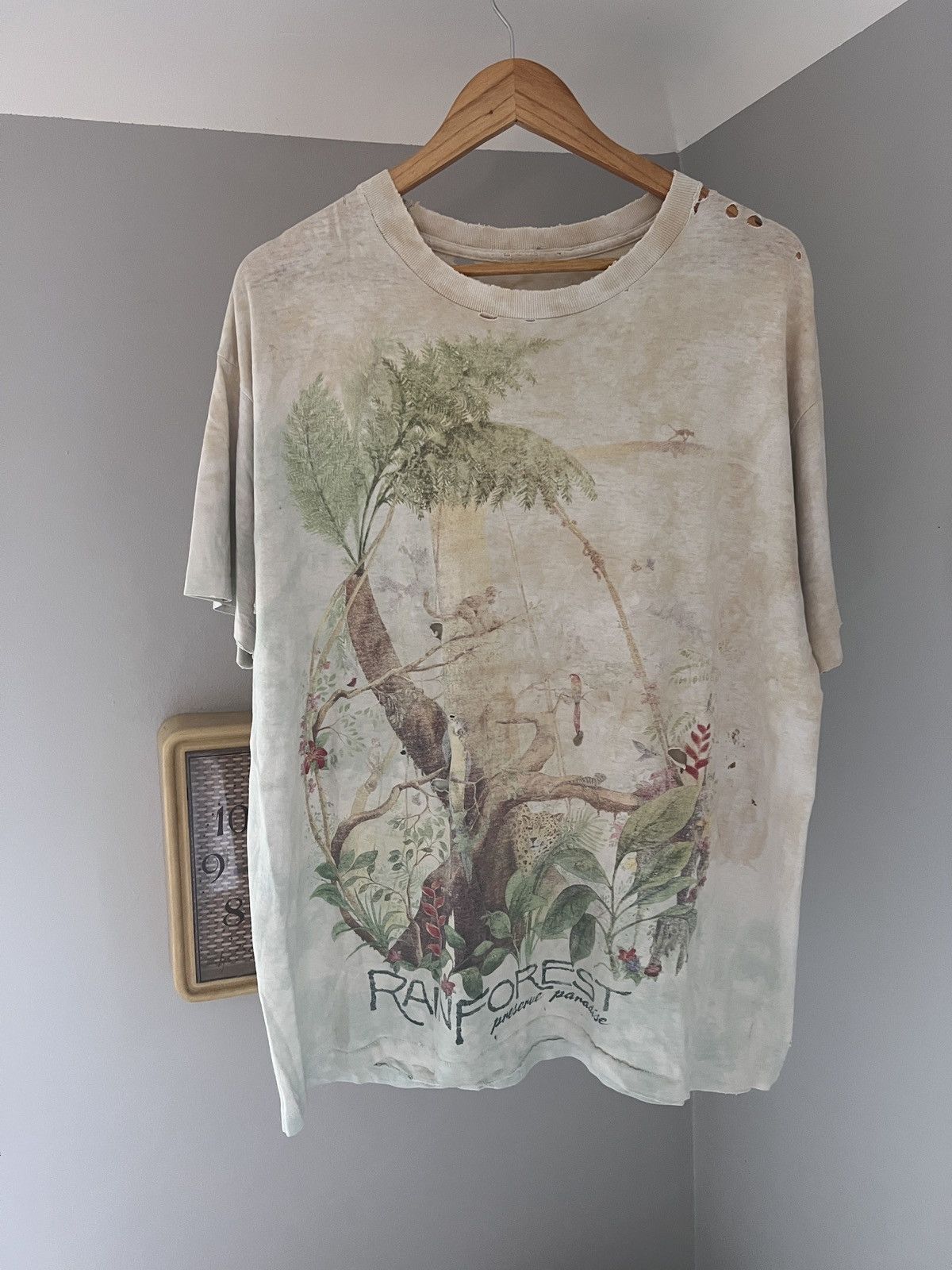 Vintage 90s Rainforest T Shirt Thrashed Thin Size Xl Hoodie Sweatshirt | PrintMintTees.com
