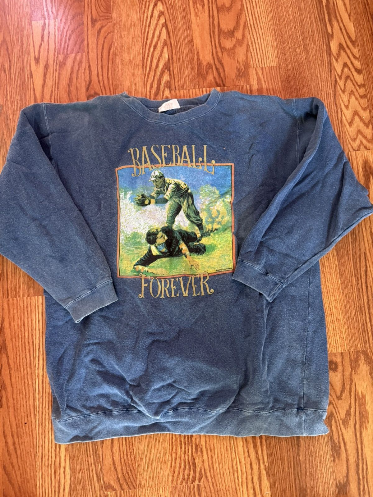 Other Vintage Baseball Forever Graphic Crewneck Sweatshirt Shirt Hoodie | PrintMintTees.com