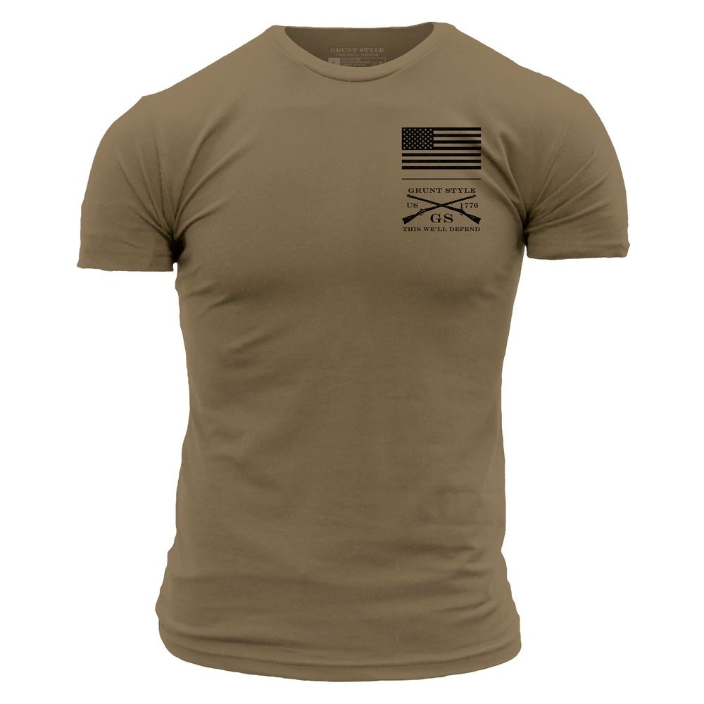 Basic Stacked Logo T-Shirt - Combat Green