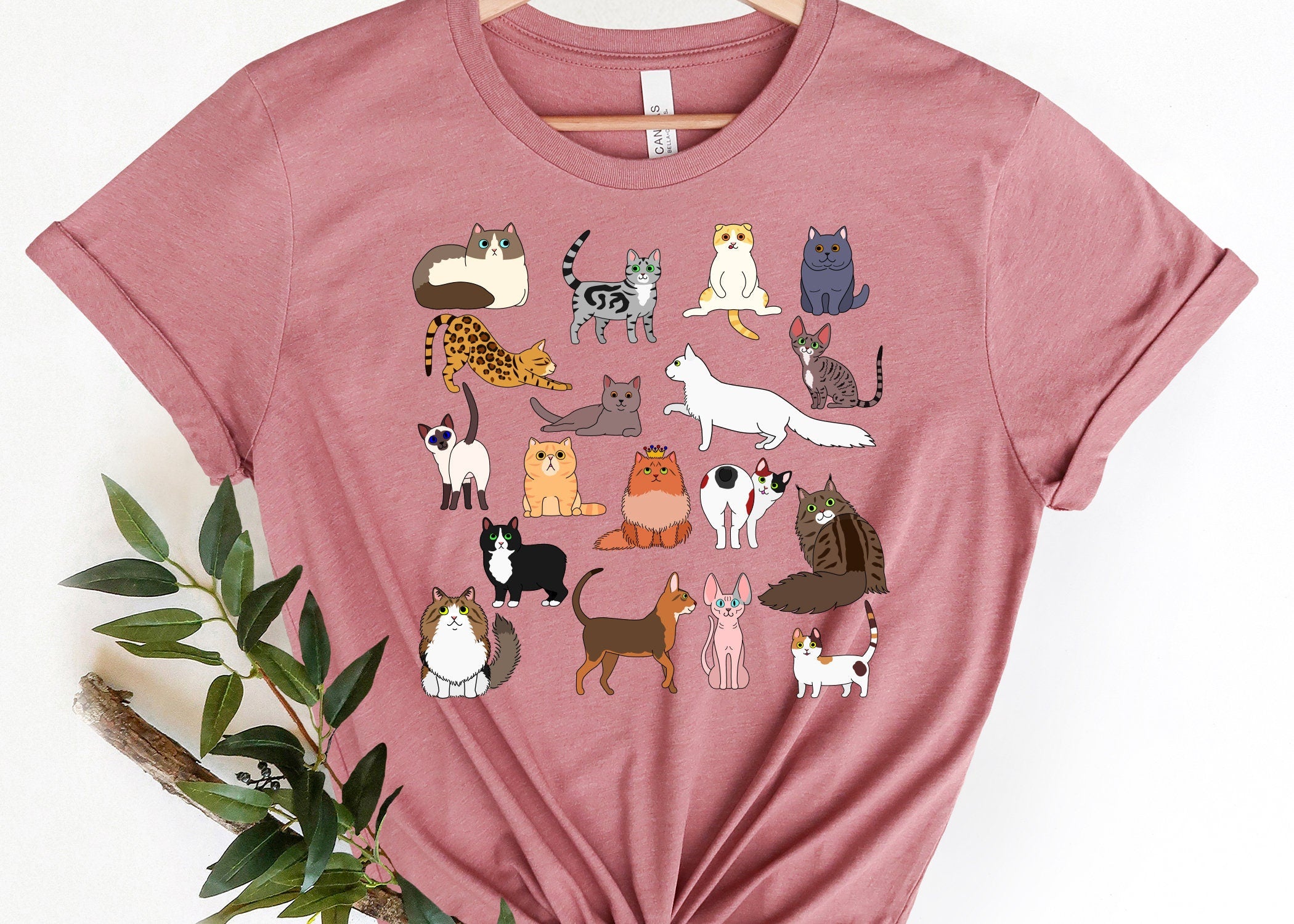Doodle Cat Cottagecore Ca Cat Lover Teacher Birthday Unisex T-shirt, Sweatshirt, Hoodie (2)