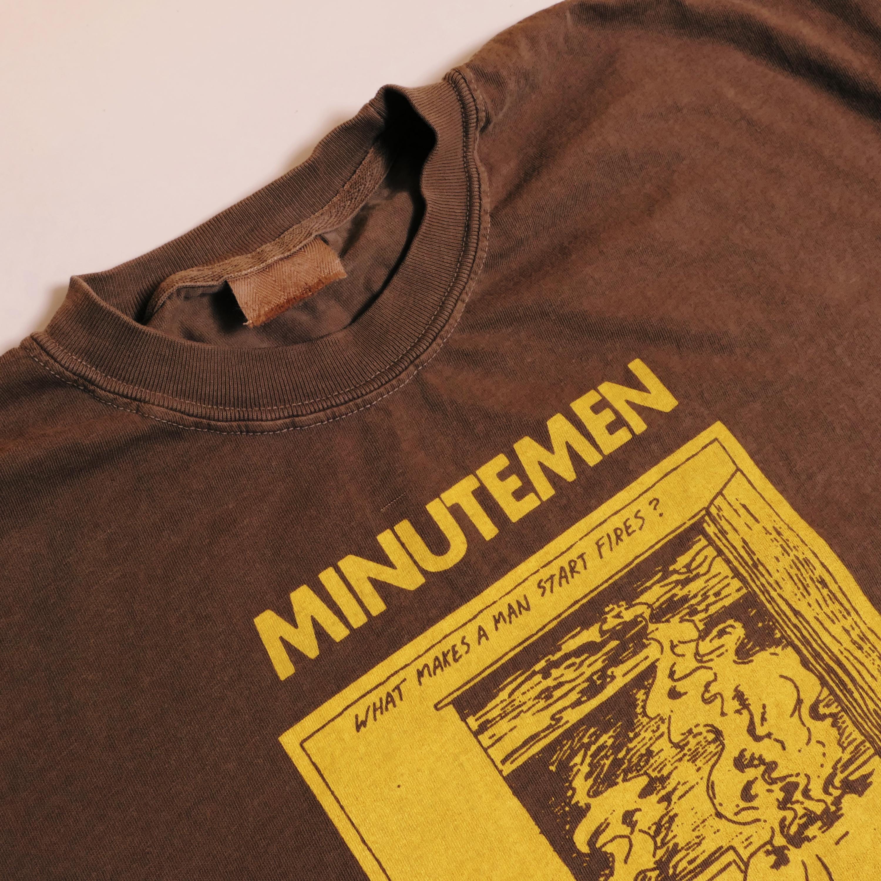 Minutemen Raymond Pettibon Tee Faded Brown Makes Man Start Fires Album Art Vintage American Punk Rock Band Sst Records Xl (2)
