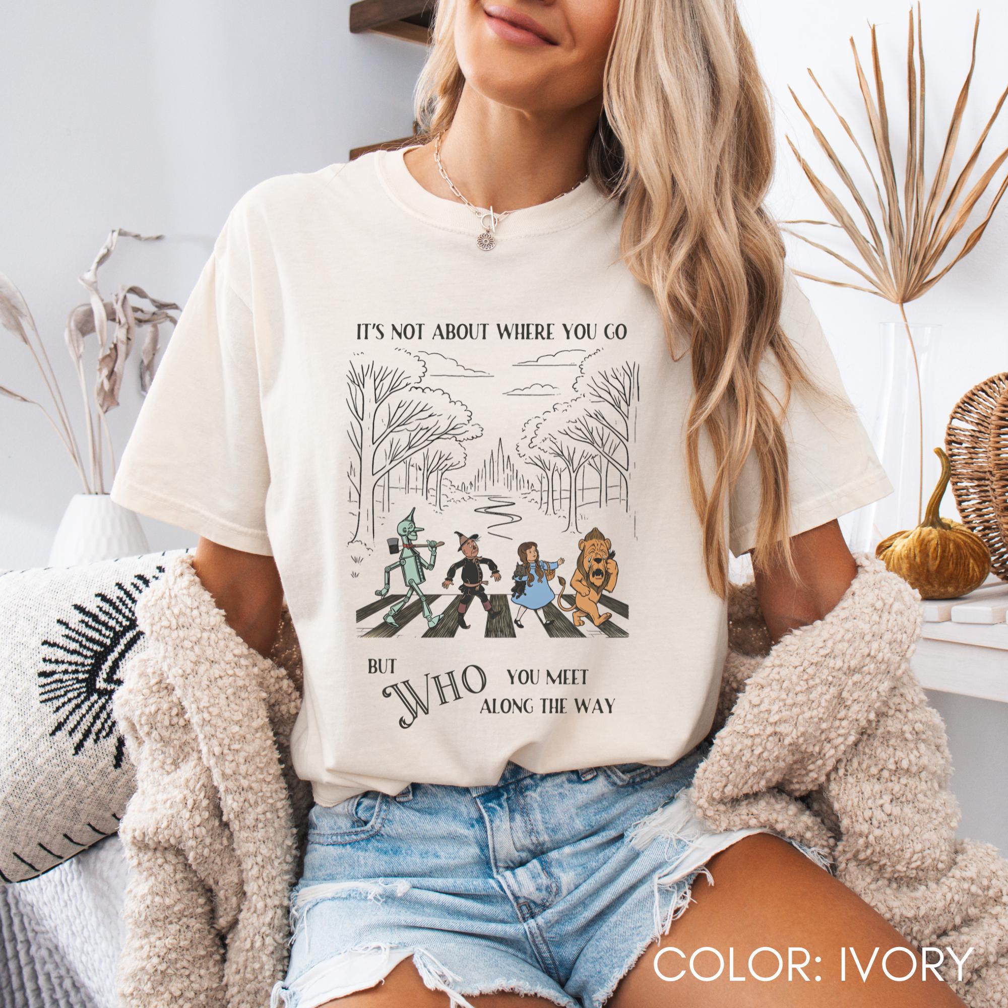 Wizard Oz Vintage Character Comfort Colors Dorothy Toto Lion Tinman Tee Friendship Bookish Frank Baum Nostalgic (2)
