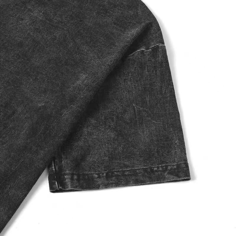 1 Piece, 230G Double-Sided Water Wash, Believe In God's Plan1 Piece, Washed Printed T-Shirt 230g, High-Quality Batik Cotton Retro Fashion Brand T-Shirt, A Certain Thickness Suitable For Summer T-Shirts, Holiday Gifts.