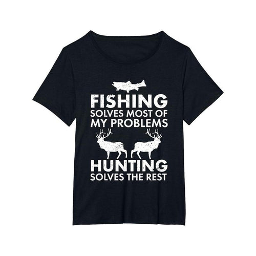 1 pc, 100% cotton T-shirt, Fun fishing and hunting gift Christmas Humor Hunter Cool T-shirt made in usa Hoodie Sweatshirt