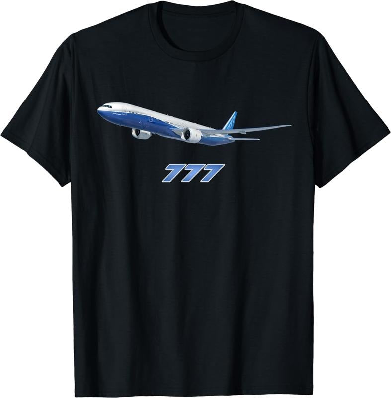 [100% Cotton] Airline Jet 777 Plane Airliner Jumbojet T-Shirt Hoodie Sweatshirt | PrintMintTees.com