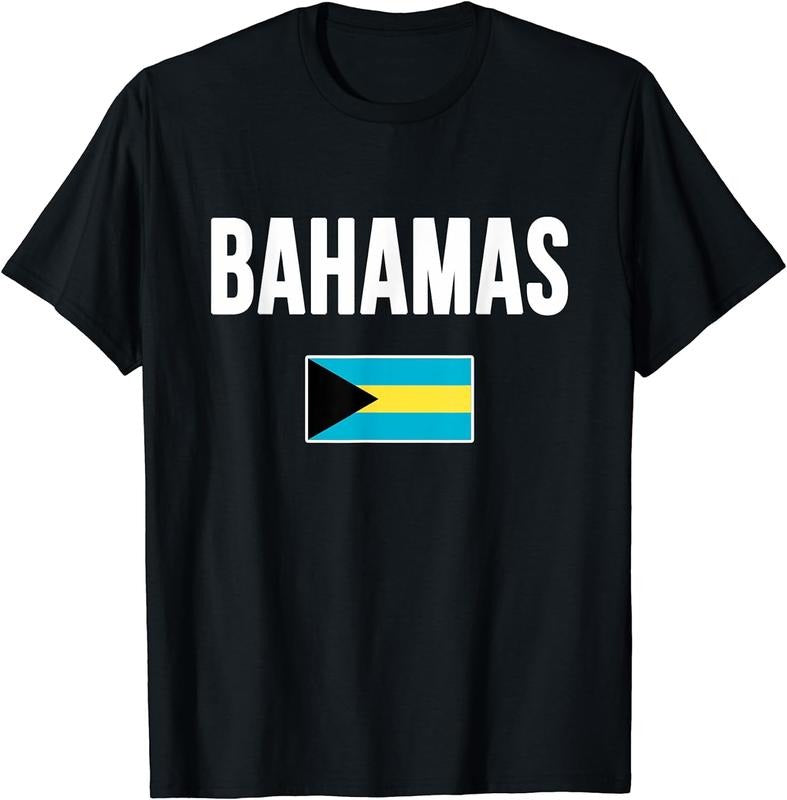 [100% Cotton] Bahamas Bahamian Flag Souvenir T-Shirt Hoodie Sweatshirt | PrintMintTees.com