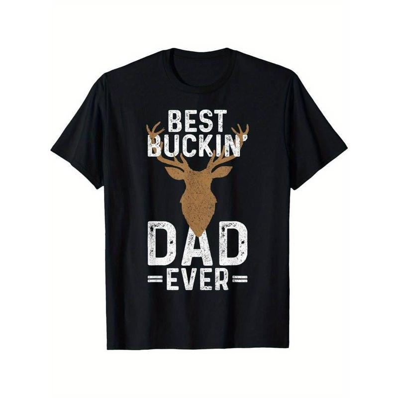 [100% Cotton] Best Buckin' Dad Ever Deer Hunting Funny Deer Hunter Gift T-Shirt Summer Hoodie Sweatshirt | PrintMintTees.com