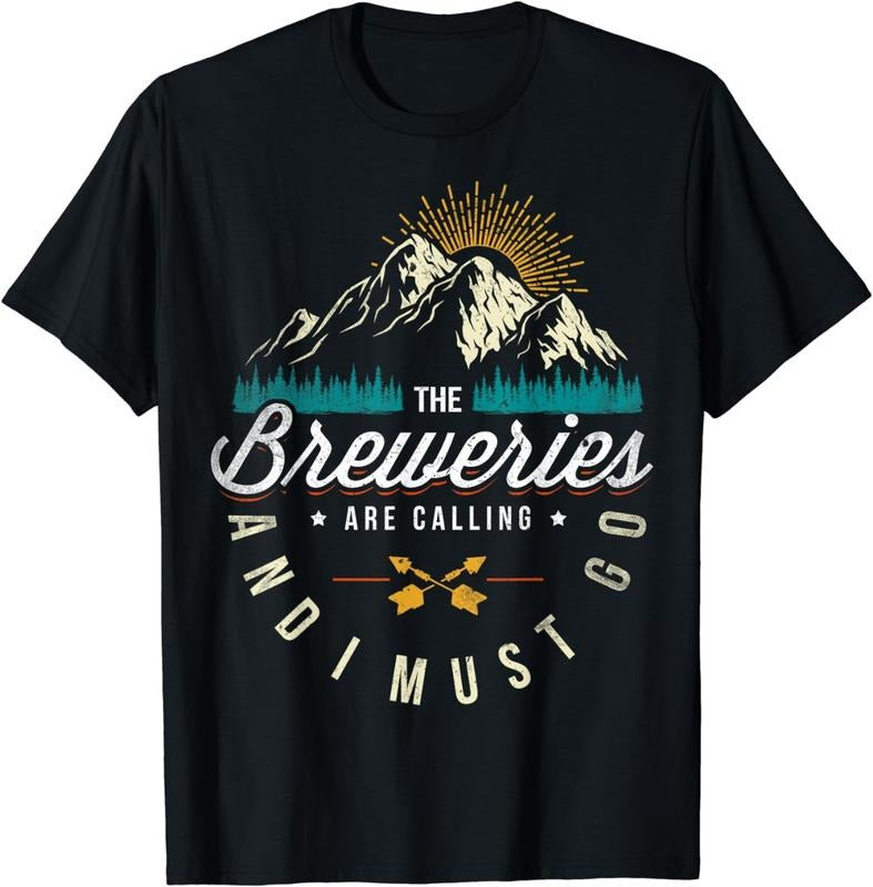 [100% Cotton] Breweries Are Calling And I Must Go Home Beer Brewers T-Shirt Hoodie Sweatshirt | PrintMintTees.com