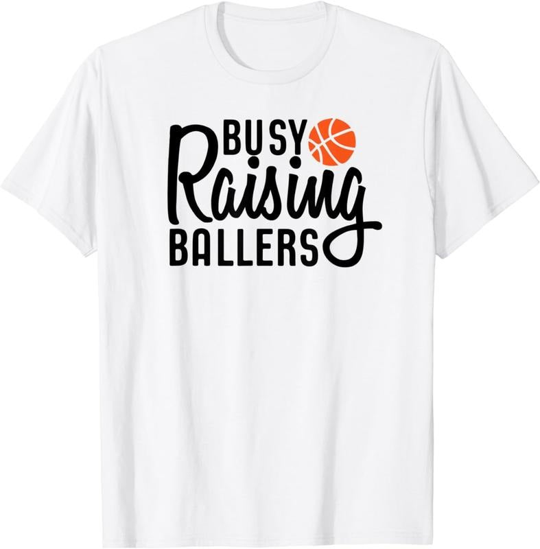 [100% Cotton] Busy Raising Ballers Basketball T-Shirt Hoodie Sweatshirt | PrintMintTees.com