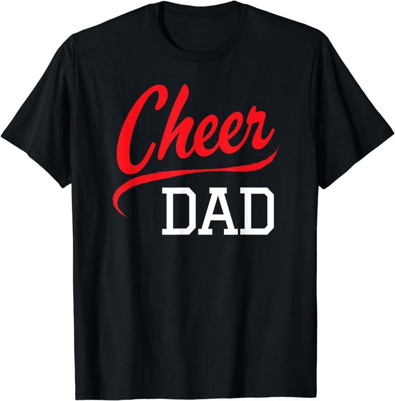 [100% Cotton] Cheer Dad Cheerleading Red T-Shirt Hoodie Sweatshirt | PrintMintTees.com