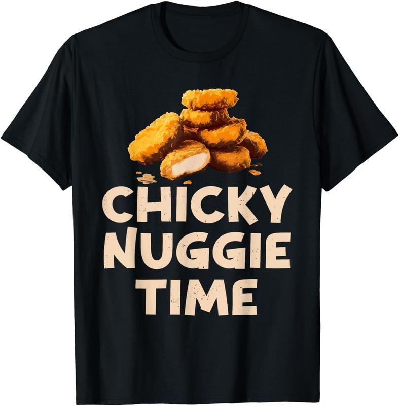 [100% Cotton] Chicky Nuggie Time Ideas For Fast Food Lovers Chicken Nugget T-Shirt Hoodie Sweatshirt | PrintMintTees.com