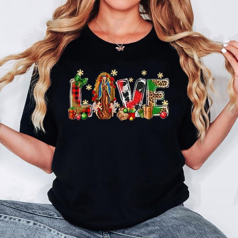 [100% Cotton] Christmas Lady Of Guadalupe Latina Mexican Virgin Mary Gifts T-Shirt Hoodie Sweatshirt | PrintMintTees.com