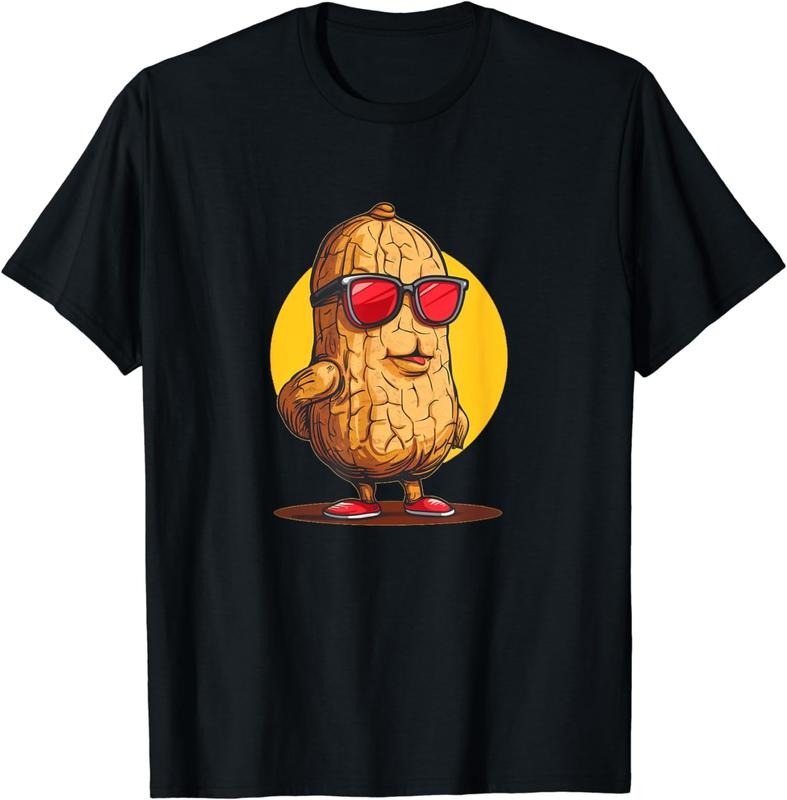 [100% Cotton] Cool nuts with sunglasses for peanut lovers T-Shirt Hoodie Sweatshirt | PrintMintTees.com