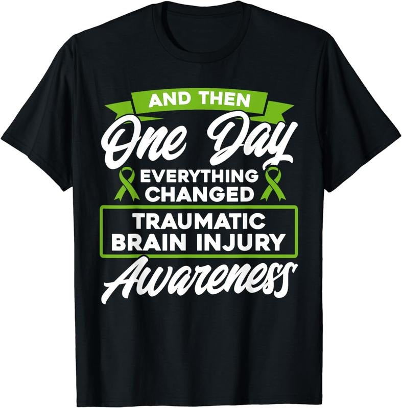 [100% Cotton] Everything Changed Traumatic Brain Injury Awareness T-Shirt Hoodie Sweatshirt | PrintMintTees.com