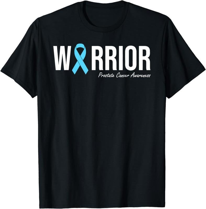 [100% Cotton] Family Prostate Cancer Awareness Light Blue Ribbon Warrior T-Shirt Hoodie Sweatshirt | PrintMintTees.com