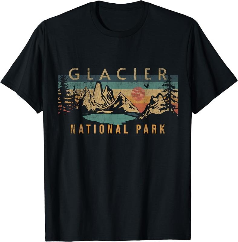 [100% Cotton] Glacier National Park T-Shirt Hoodie Sweatshirt | PrintMintTees.com