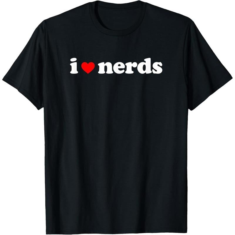 [100% Cotton] I Heart Nerds Women's and Men's Casual Shortsleeve T-Shirt Hoodie Sweatshirt | PrintMintTees.com