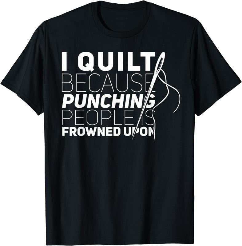 [100% Cotton] I Quilt Because Funny Gift T-Shirt Hoodie Sweatshirt | PrintMintTees.com