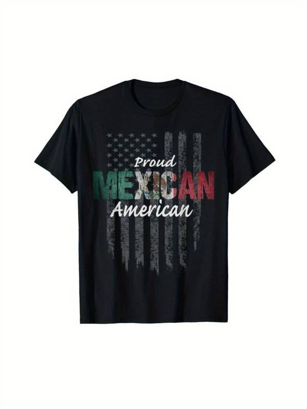 [100% Cotton] Men's Proud Mexican American Cotton T-Shirt Hoodie Sweatshirt | PrintMintTees.com