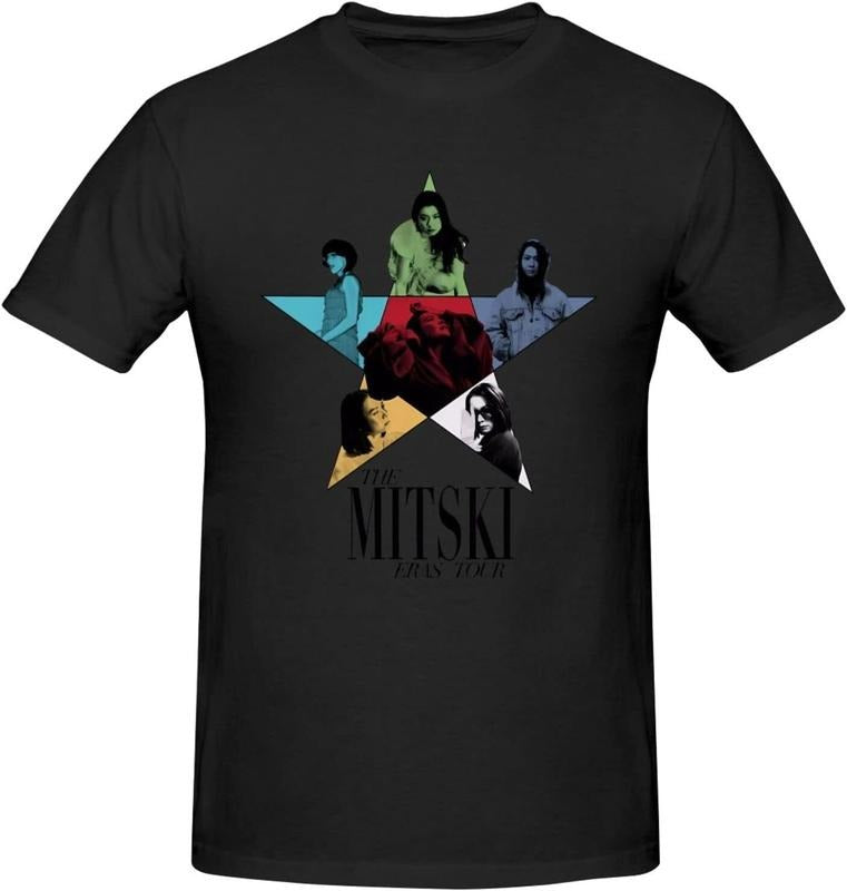 [100% Cotton] Mitskis Music Miyawaki Shirt Men's Crew Neck Short Sleeve Tops Fashion Trend Tee Deep Heather Hoodie Sweatshirt