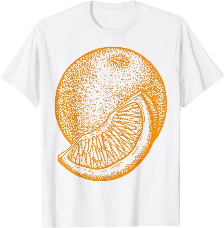 [100% Cotton] Orange Fruit Retro Vintage Art Graphic Gift - Orange T-Shirt Hoodie Sweatshirt | PrintMintTees.com