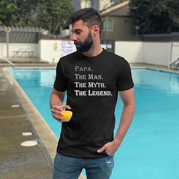 [100% Cotton] Papa The Man The Myth The Legend Tshirt Hoodie Sweatshirt | PrintMintTees.com