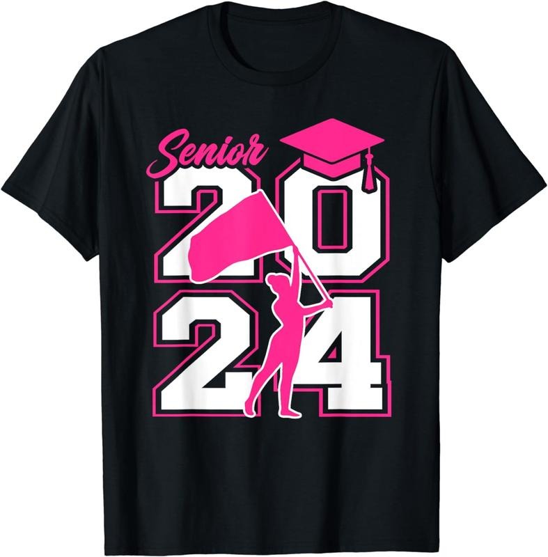 [100% Cotton] Senior Color Guard 2024 Class Of 2024 Color Guard Senior T-Shirt Hoodie, Sweatshirt | PrintMintTees.com