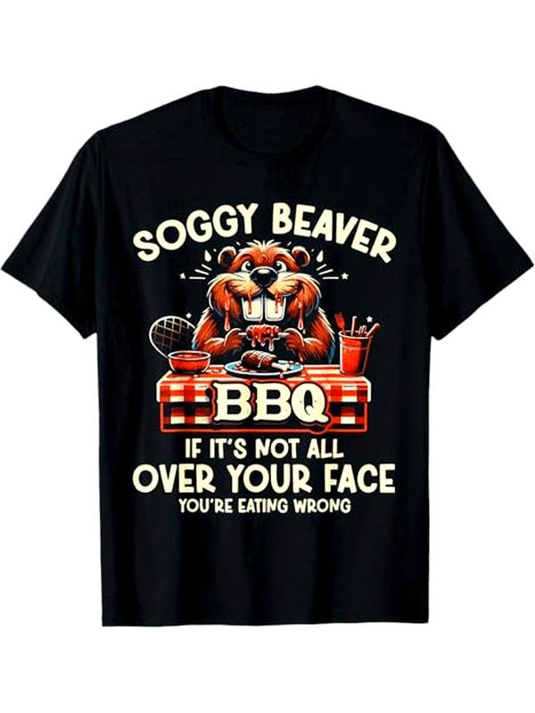 [100% Cotton] Soggy Beaver BBQ If It's Not All Over Your Face You Are Men T-Shirt Hoodie Sweatshirt | PrintMintTees.com