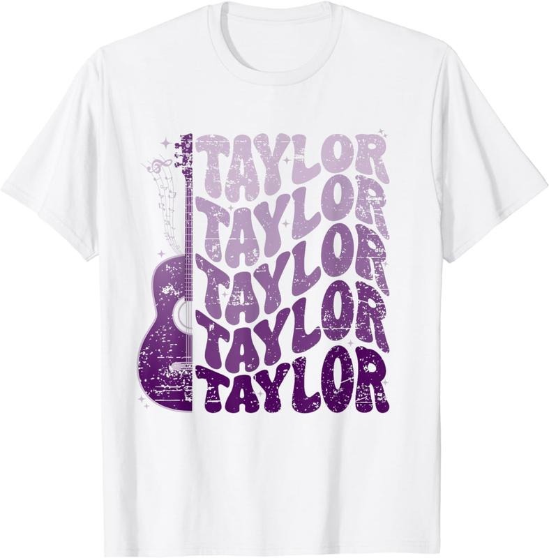[100% Cotton] Taylor First Name I Love Taylor Girl Groovy 80's Vintage T-Shirt Hoodie, Sweatshirt | PrintMintTees.com