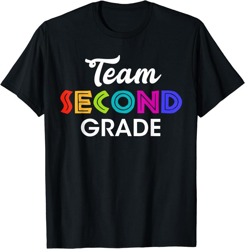 [100% Cotton] Team 2nd Grade Second Graders Back To School Season Print T-Shirt Hoodie Sweatshirt | PrintMintTees.com