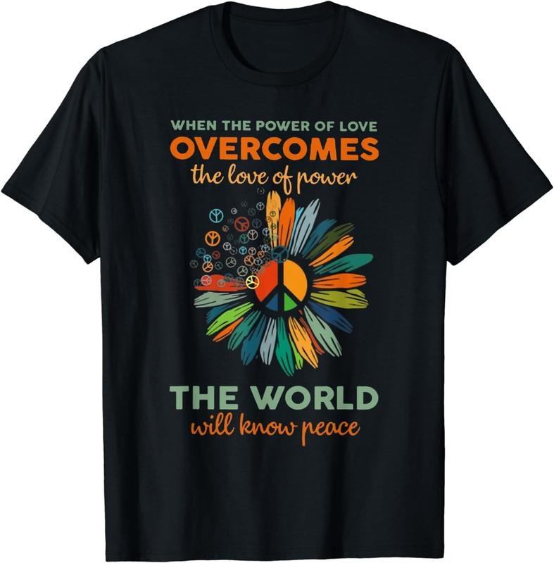 [100% Cotton] The Love Of Power Peace T-Shirt Hoodie Sweatshirt | PrintMintTees.com