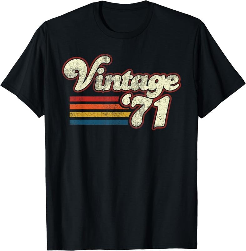 [100% Cotton] Vintage 1971 Birthday T-Shirt Hoodie Sweatshirt | PrintMintTees.com