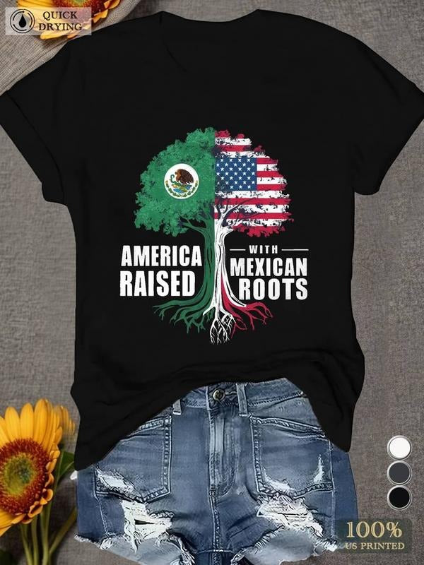 [100% Cotton] merican mexican Women's Plus Size Sports Short Sleeve T-Shirt Hoodie Sweatshirt | PrintMintTees.com