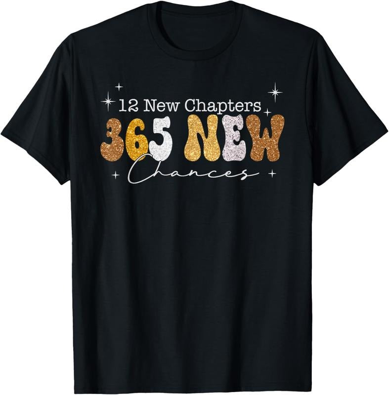 100% Cotton 12 New Chapters 365 New Chances Happy 2025 Family Matching T-Shirts, Hoodie, Sweatshirt
