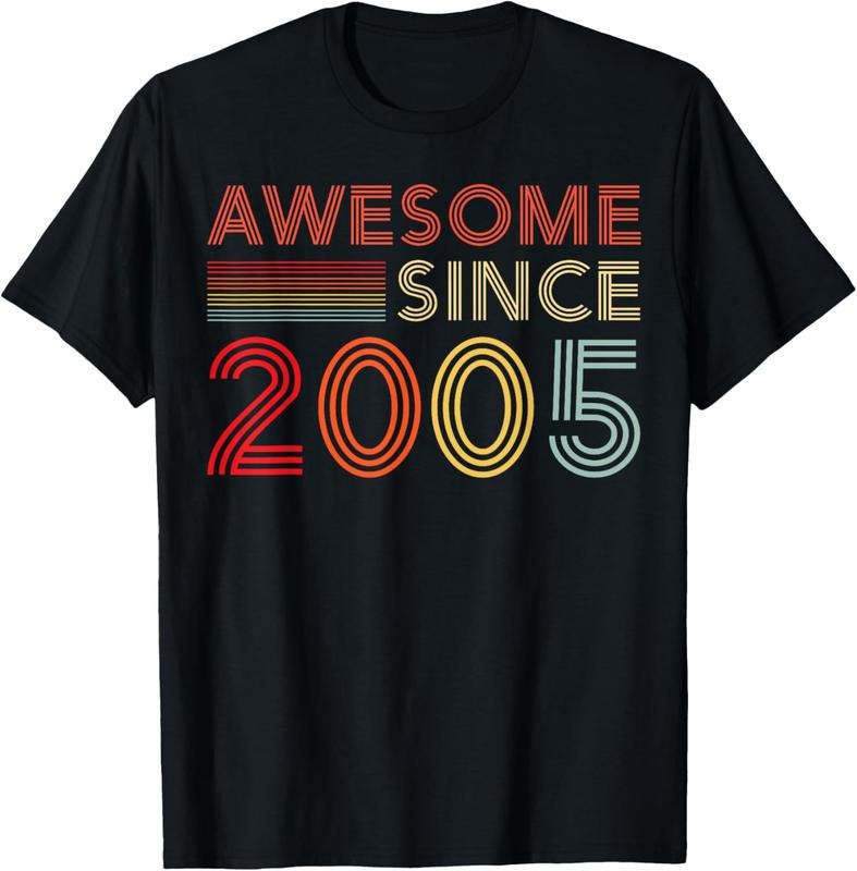 100% Cotton 19 Birthday Decorations Men Women 2005 BDay 19th Birthday T-Shirt Hoodie, Sweatshirt | PrintMintTees.com