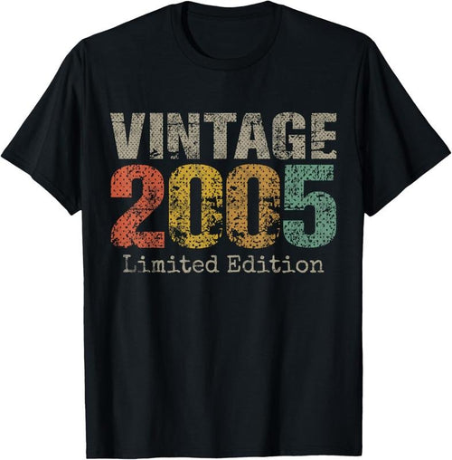 100% Cotton 19 Year Old Gifts Vintage 2005 Limited Edition 19th Birthday T-Shirt Hoodie, Sweatshirt | PrintMintTees.com