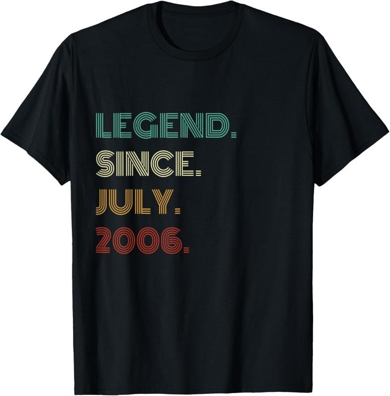 100% Cotton 19 Years Old Legend Since July 2006 19th T-Shirts, Hoodie, Sweatshirt