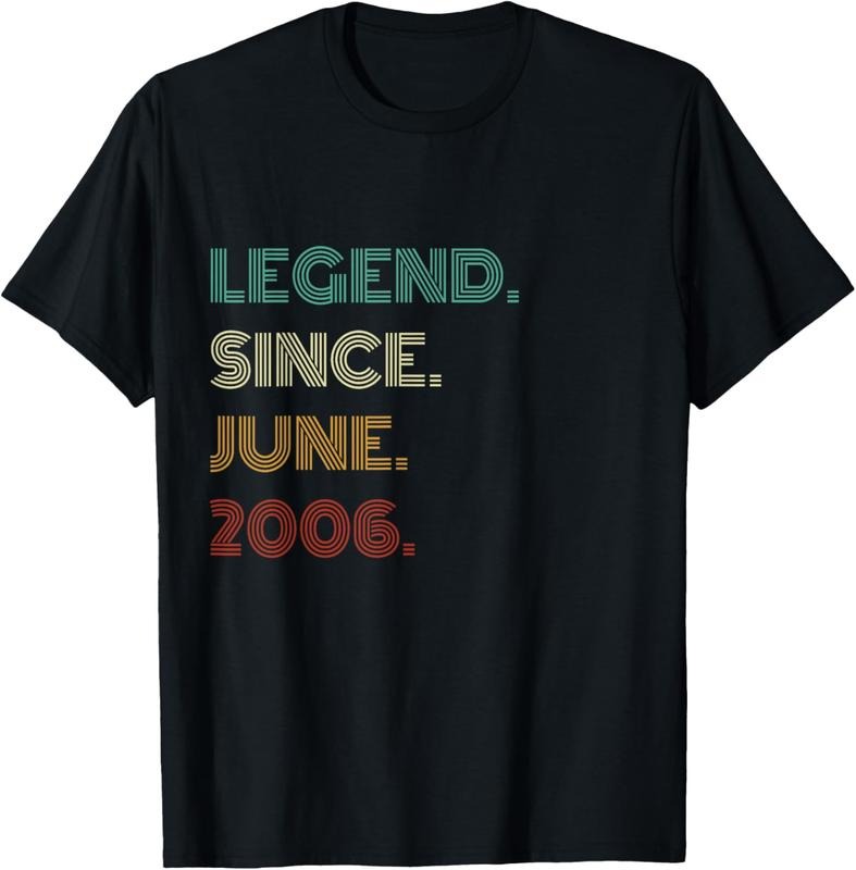 100% Cotton 19 Years Old Legend Since June 2006 19th Birthday T-Shirt Hoodie, Sweatshirt | PrintMintTees.com