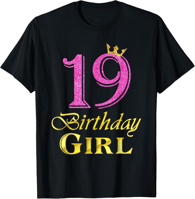 100% Cotton 19th Birthday Girl Princess Shirt 19 Years Old 19th Birthday T-Shirt Hoodie, Sweatshirt | PrintMintTees.com