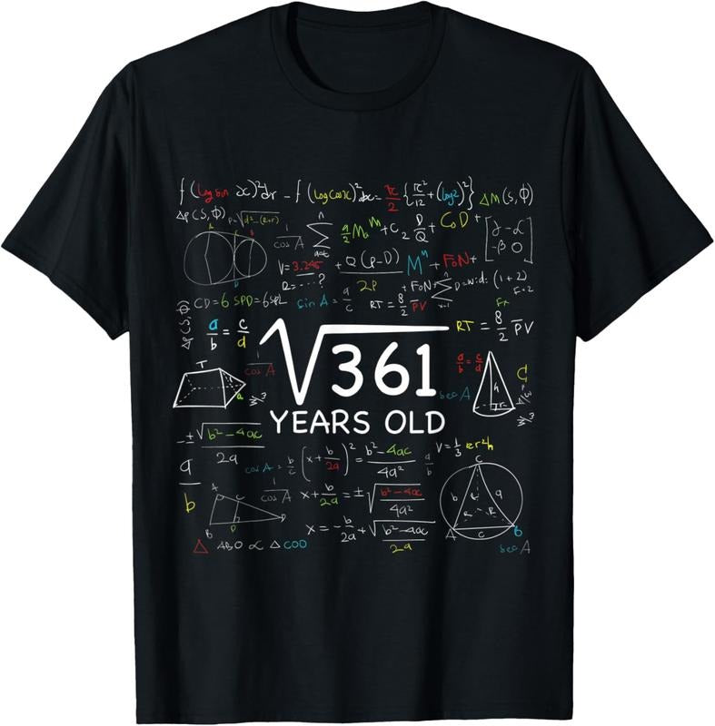 100% Cotton 19th Math 19 Year Old Square Root 361 Bday T-Shirts, Hoodie, Sweatshirt