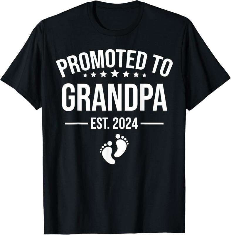 100% Cotton 1st Time Grandpa EST 2024 New First Grandpa 2024 T-Shirt Hoodie Sweatshirt | PrintMintTees.com