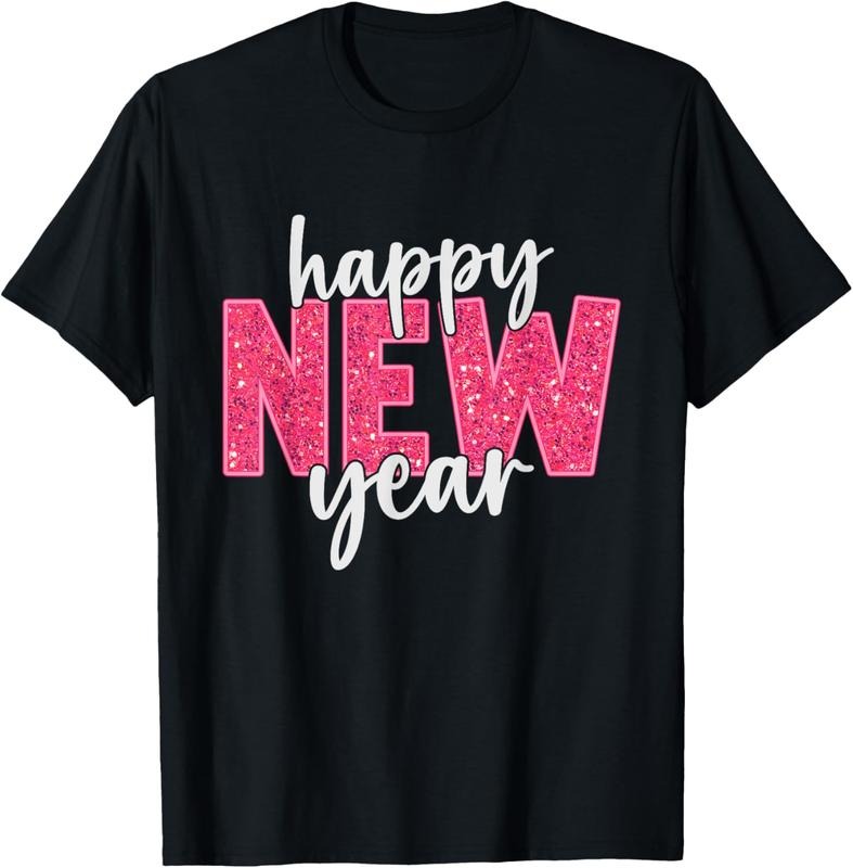 100% Cotton 2025 Happy New Year Celebration 2025 Party Family Matching T-Shirt Hoodie Sweatshirt | PrintMintTees.com