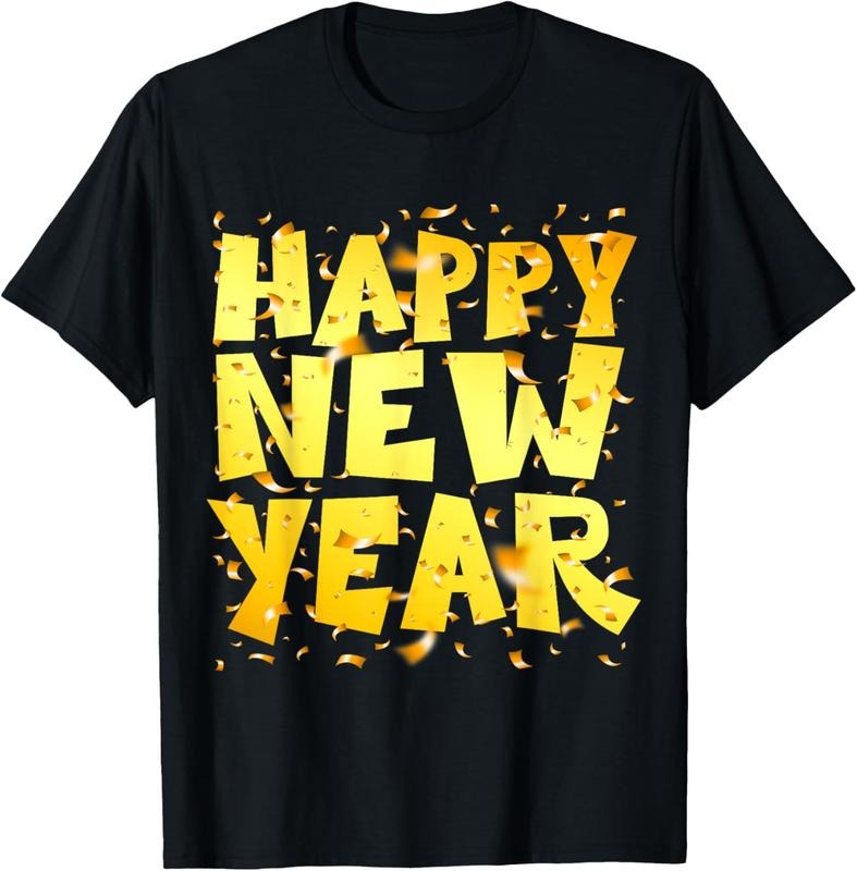 100% Cotton 2025 Happy New Year Party Supplies 2025 Family Matching NYE T-Shirt Hoodie Sweatshirt | PrintMintTees.com