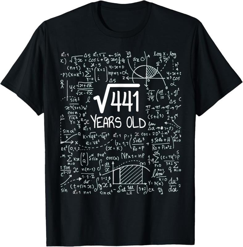 100% Cotton 21st Birthday Design - Square Root of 441 21 Years Old T-Shirt Hoodie Sweatshirt | PrintMintTees.com