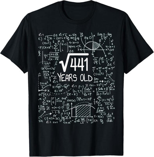 100% Cotton 21st Birthday Design - Square Root of 441 21 Years Old T-Shirt Hoodie Sweatshirt | PrintMintTees.com