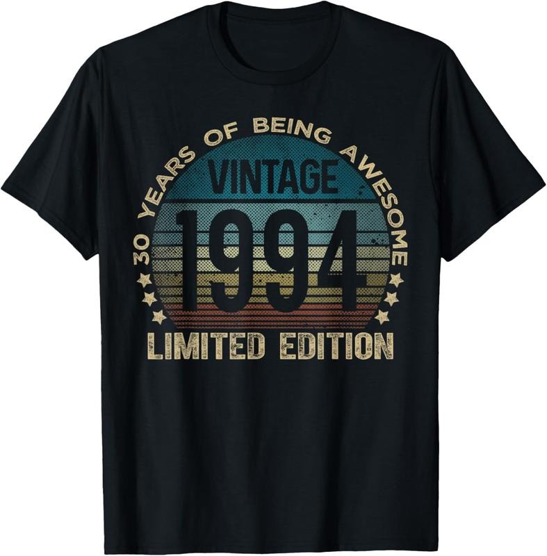 100% Cotton 30th Birthday 30 Year Old Gifts Vintage 1994 Limited Edition T-Shirt Hoodie Sweatshirt | PrintMintTees.com