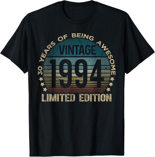 100% Cotton 30th Birthday 30 Year Old Gifts Vintage 1994 Limited Edition T-Shirt Hoodie Sweatshirt | PrintMintTees.com