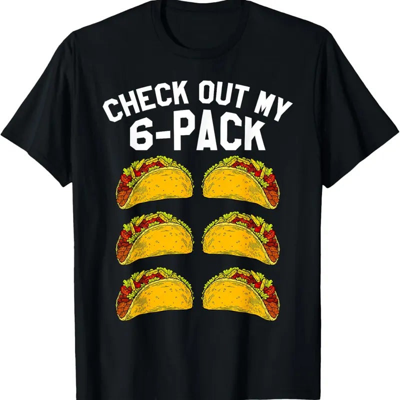 100% Cotton 6 Pack Fitness Taco Funny Mexican Gym Top for Taco Lovers T-Shirt Hoodie Sweatshirt | PrintMintTees.com